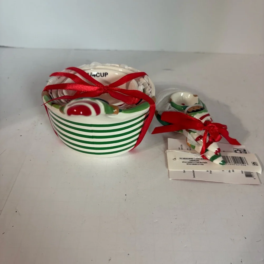 Holiday Time Christmas Elf Measuring Cups and Spoons.